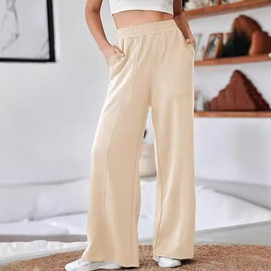 Damen Bequeme und stilvolle Freizeit-Hosen mit elastischem Bund und praktischen Taschen Krohn-e