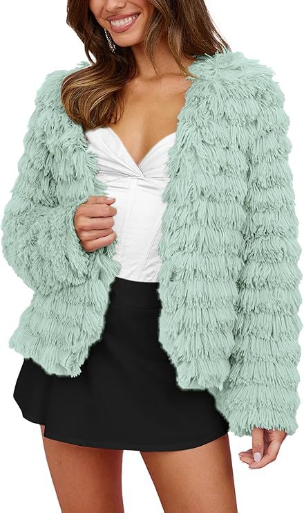 Damen leichte Strickjacke mit fransigem Design und lockerer Passform Krohn-e