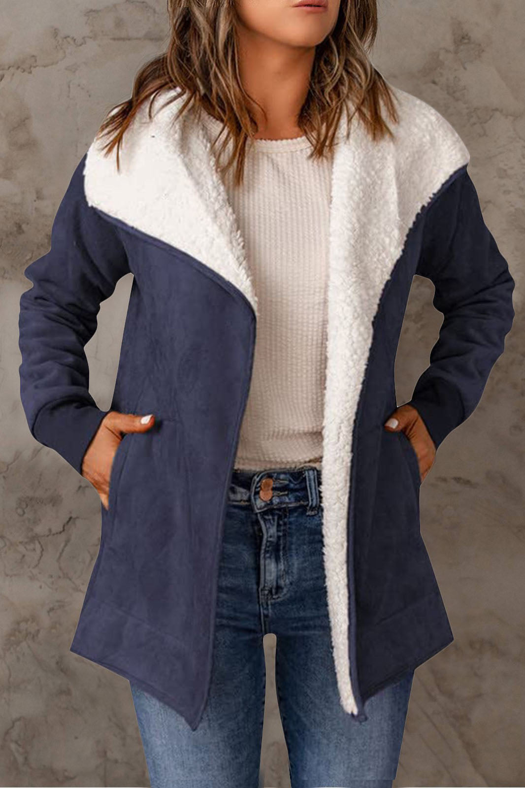 Krohn-e | Revers Wildleder und Schafswolle Thermojacke