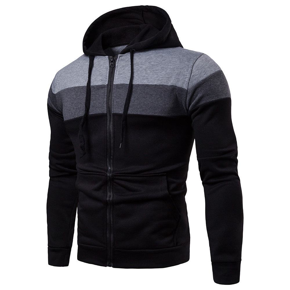 Herren sportliche Kapuzenjacke mit Farbblockdesign Krohn-e