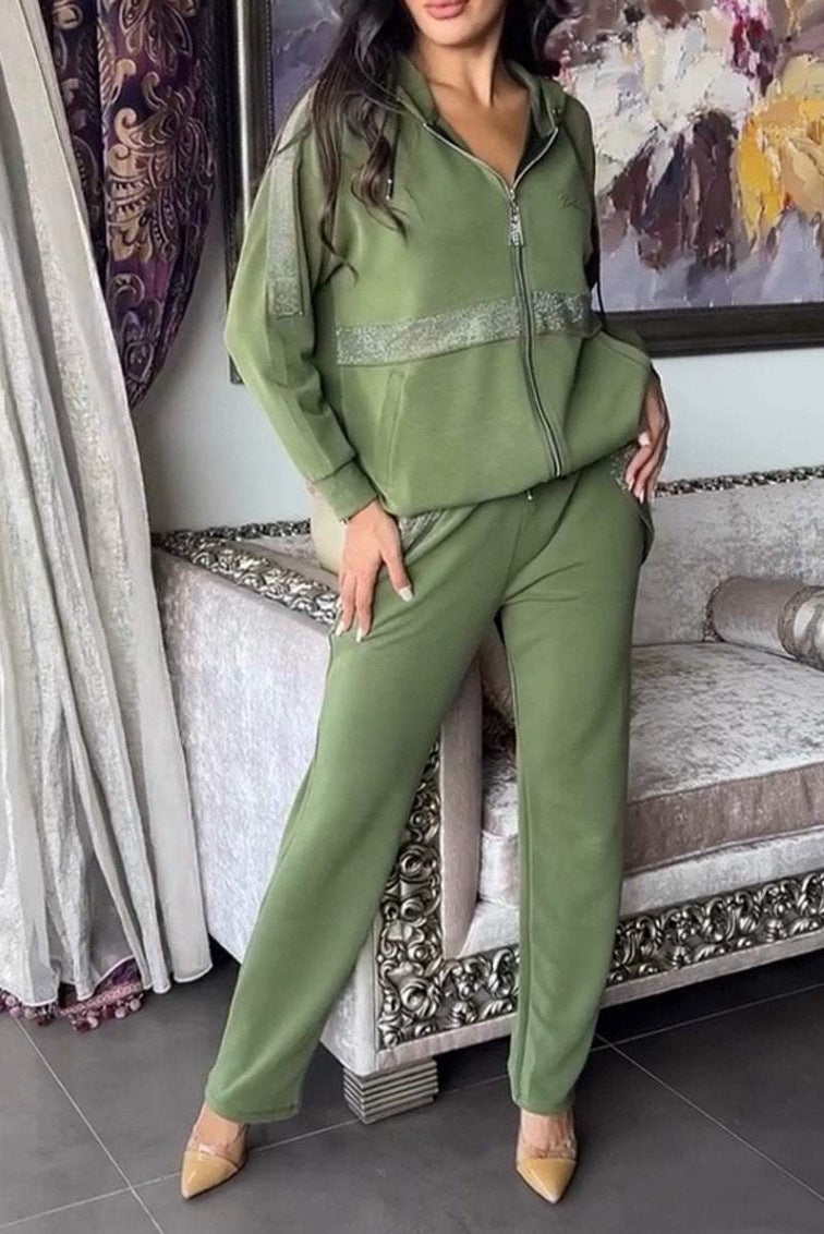 Damen Modischer Zip-Hoodie mit weitem Schnitt und eleganten Details Krohn-e