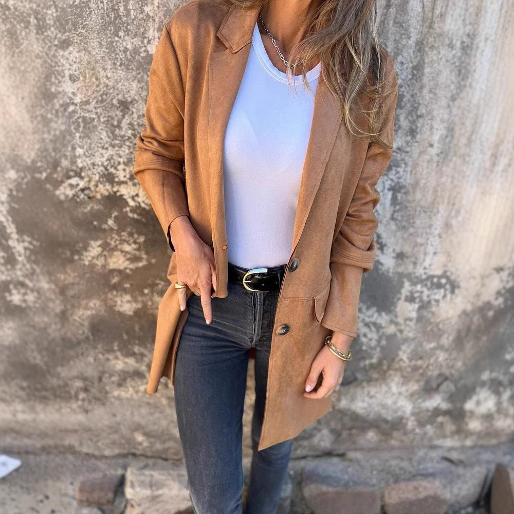 Damen modische und taillierte Longjacke Krohn-e