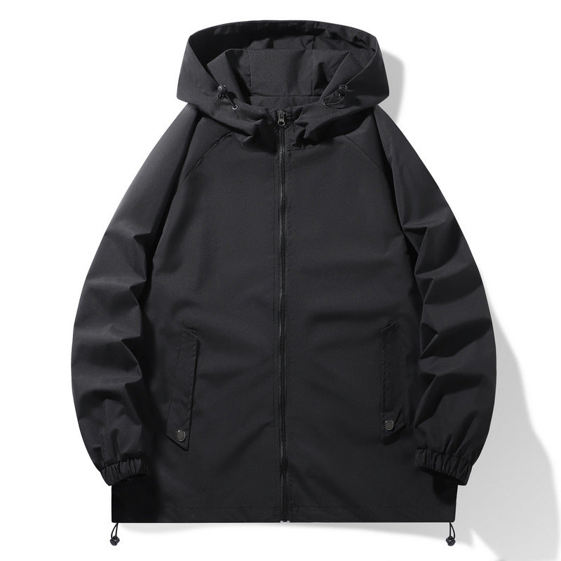 Herren Funktionsjacke mit verstellbarem Kapuzenkragen und elastischen Ärmelbündchen Krohn-e