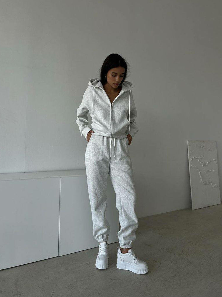 Damen sportliches Fleece-Jogginganzug-Set Krohn-e