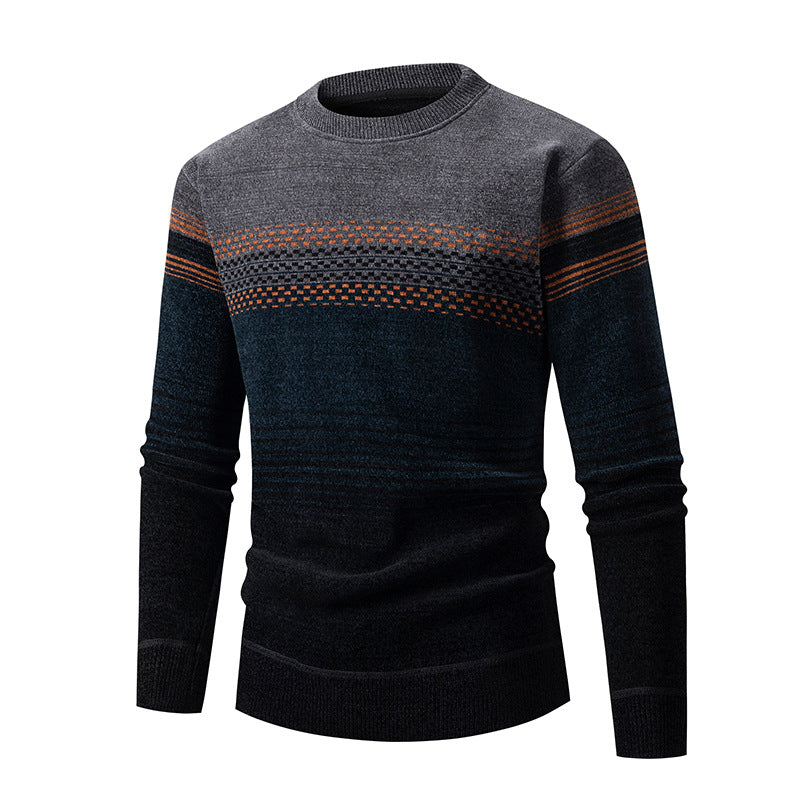 Herren modischer Pullover mit einzigartigem Strukturdesign und mehrfarbigem Muster Krohn-e