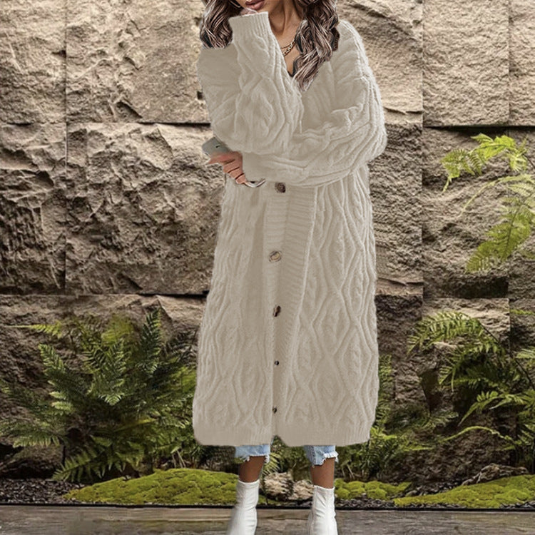 Damen Strickmantel mit kunstvollem Zopfmuster Krohn-e