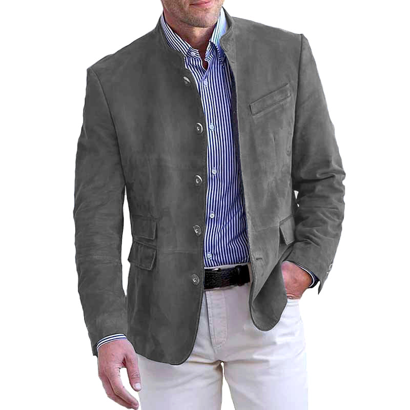 Herren eleganter Wildlederblazer mit modischen Akzenten Krohn-e