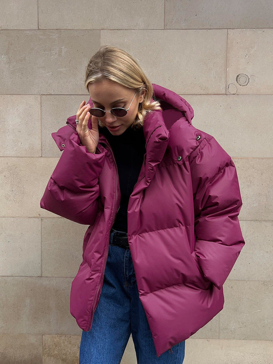 Damen sportliche Daunenjacke mit hohem Kragen und voluminösem Schnitt Krohn-e