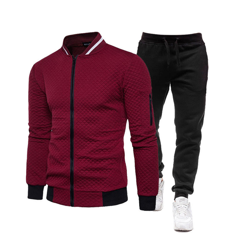 Herren modische Trainingsjacke mit Stehkragen und Sporthose Krohn-e