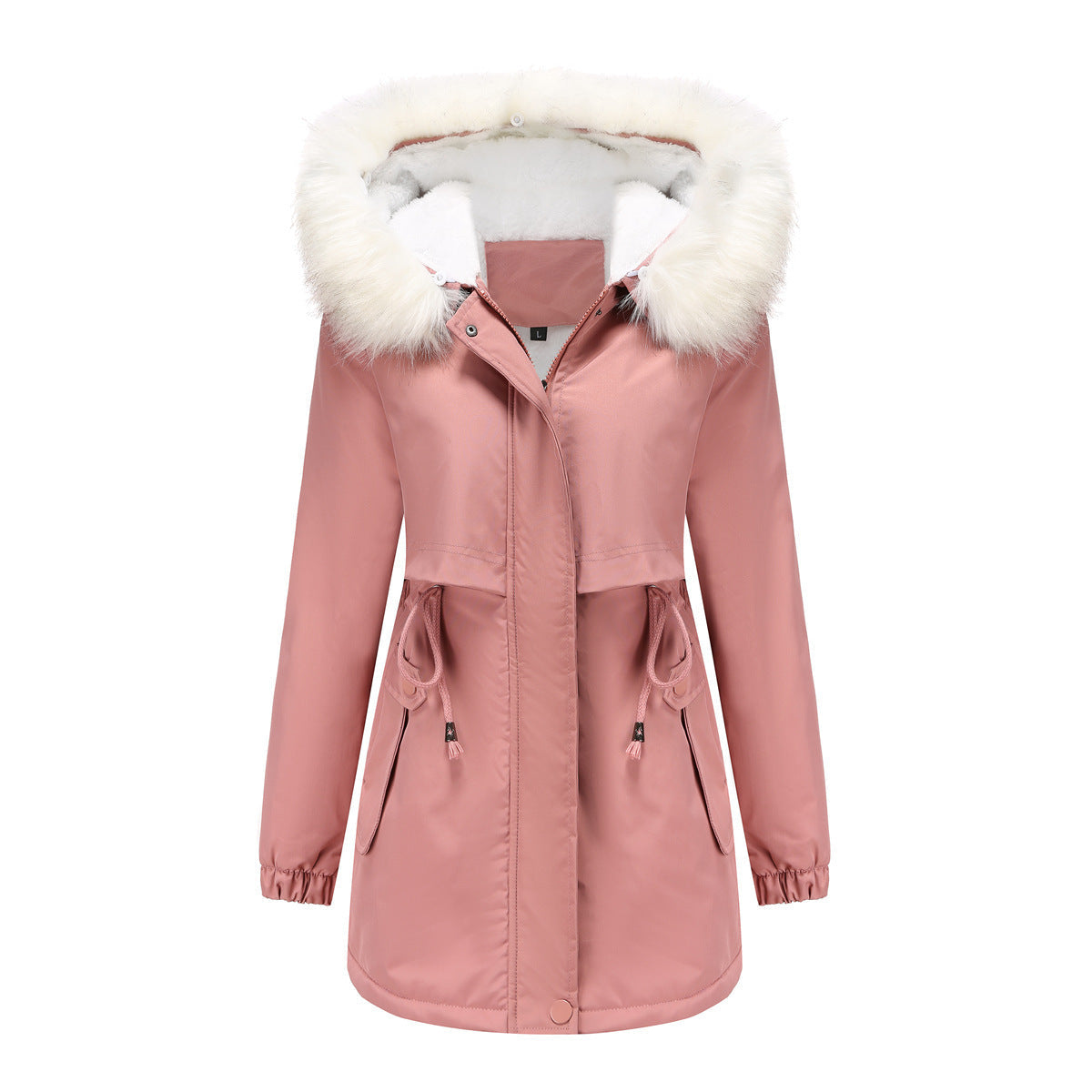 Damen modische Winterjacke mit abnehmbarem Fellkragen Krohn-e