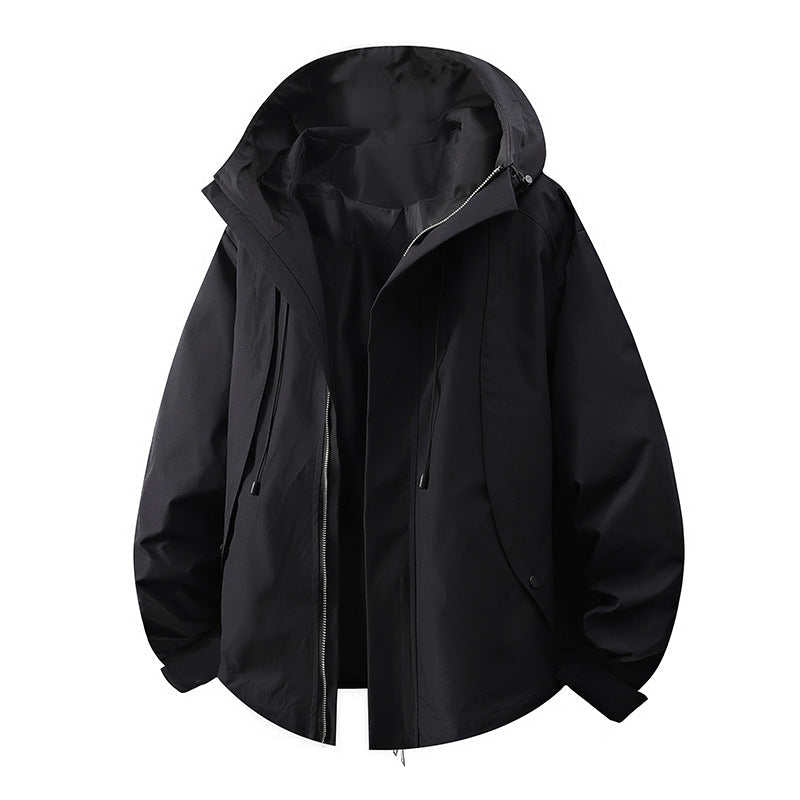 Damen winddichte Übergangsjacke mit Kapuze und verstellbarem Kordelzug Krohn-e