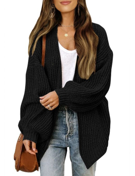 Damen Grobstrickjacke mit überschnittenen Schultern und lässigem Schnitt Krohn-e
