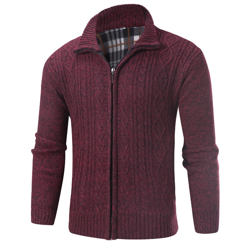 Herren modischer Strickpullover mit Stehkragen Krohn-e