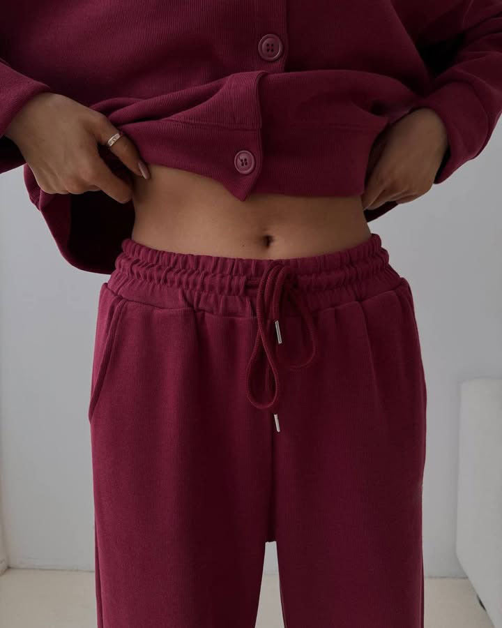 Damen lässiger Cardigan und Jogginghose Set Krohn-e