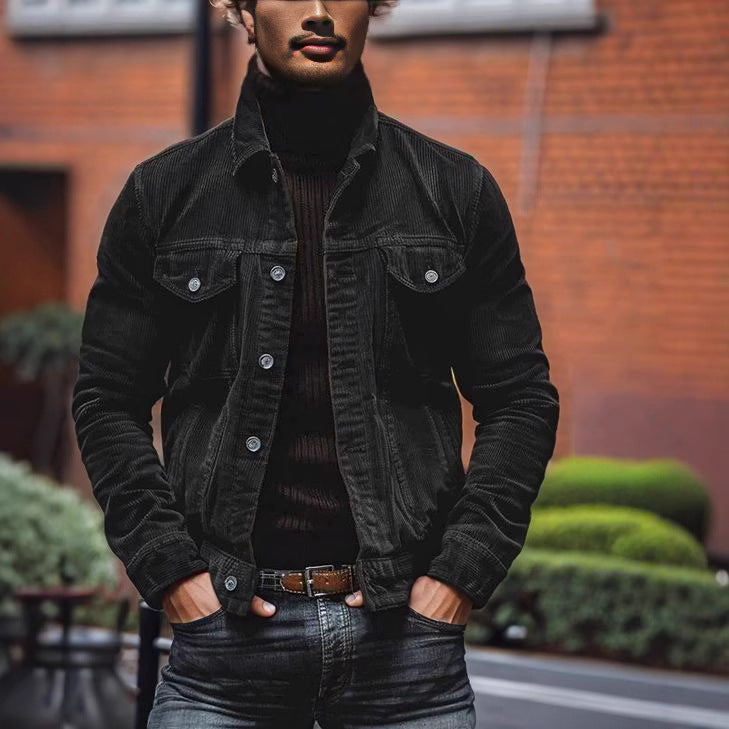 Herren modische Cordjacke mit authentischem Look Krohn-e