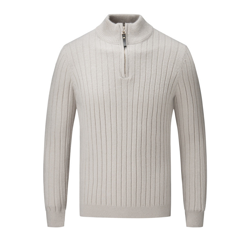 Herren Pullover mit modernem Stehkragen und ergänzendem Reißverschluss Krohn-e