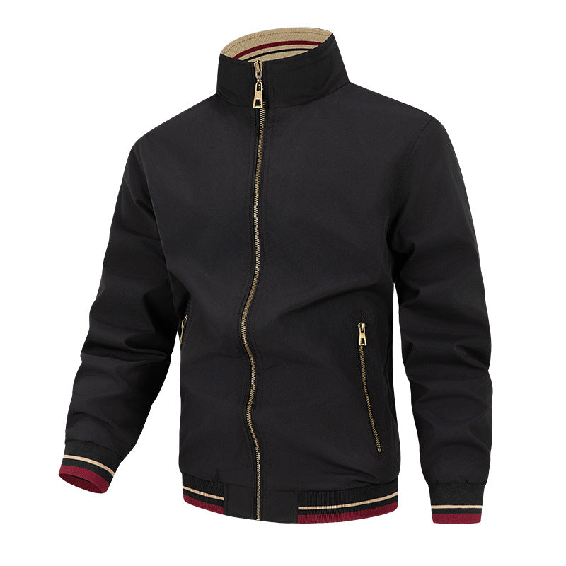 Herren modische Übergangsjacke mit hohem Kragen und praktischen Taschen Krohn-e