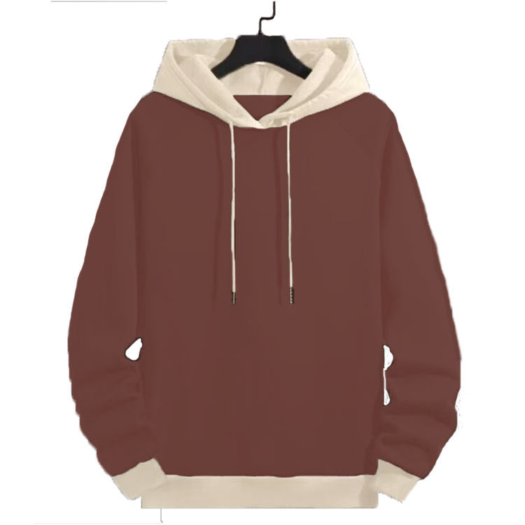 Herren legerer Kapuzenpullover mit kontrastierenden Ärmeln Krohn-e