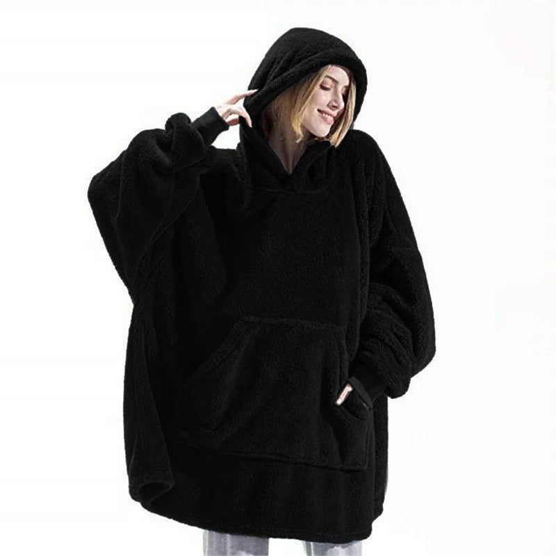 Damen Kuschelige Oversize-Hoodiejacke aus Fleece mit Kängurutasche Krohn-e