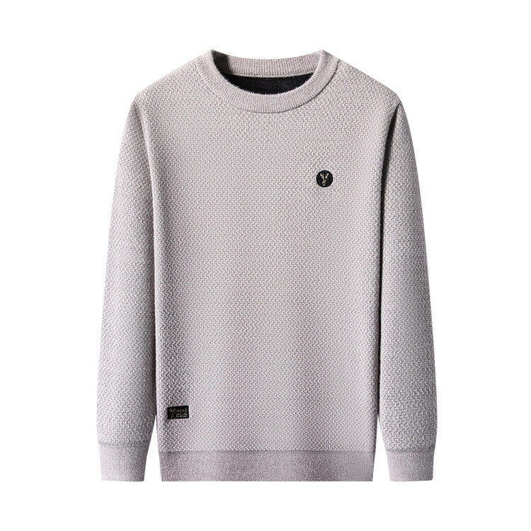 Herren Strukturierter Pullover mit Rundhalsausschnitt und hochwertiger Stricktextur Krohn-e