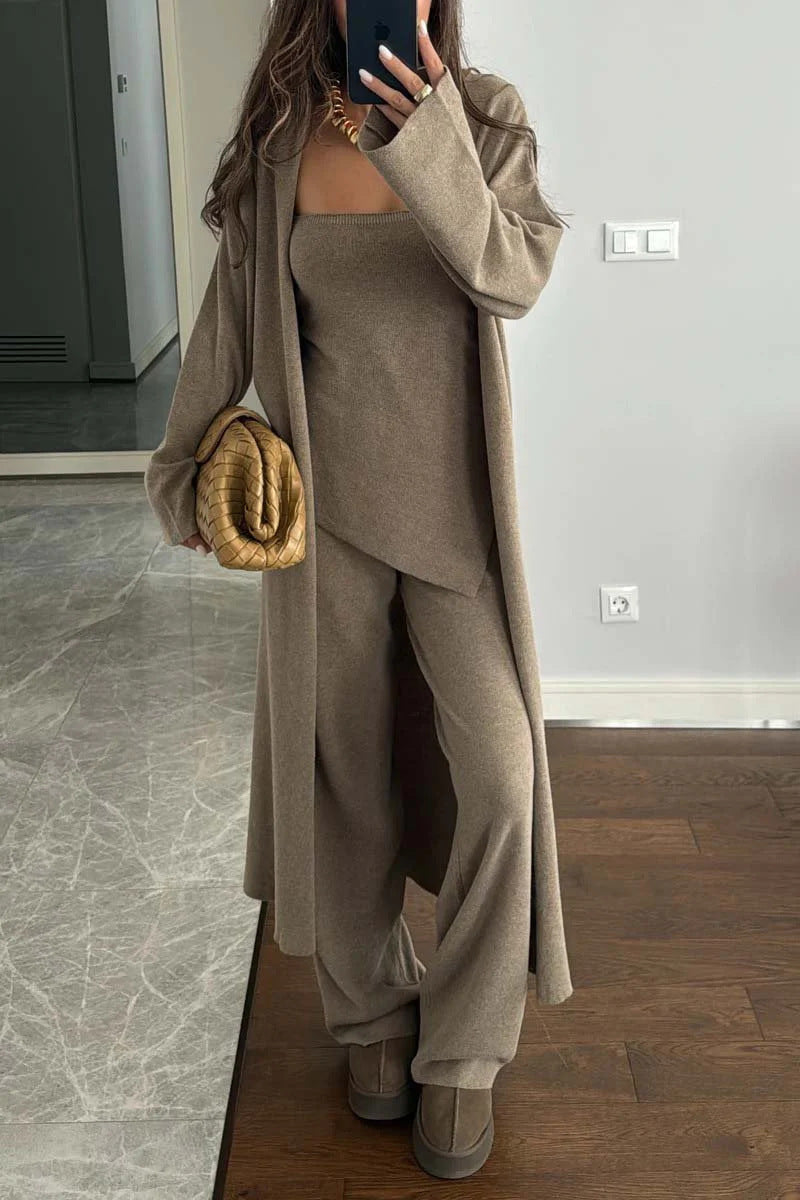 Damen Bequemes Strickanzug Set Krohn-e