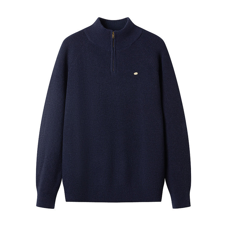 Herren Strickpullover mit halbem Reißverschluss Krohn-e