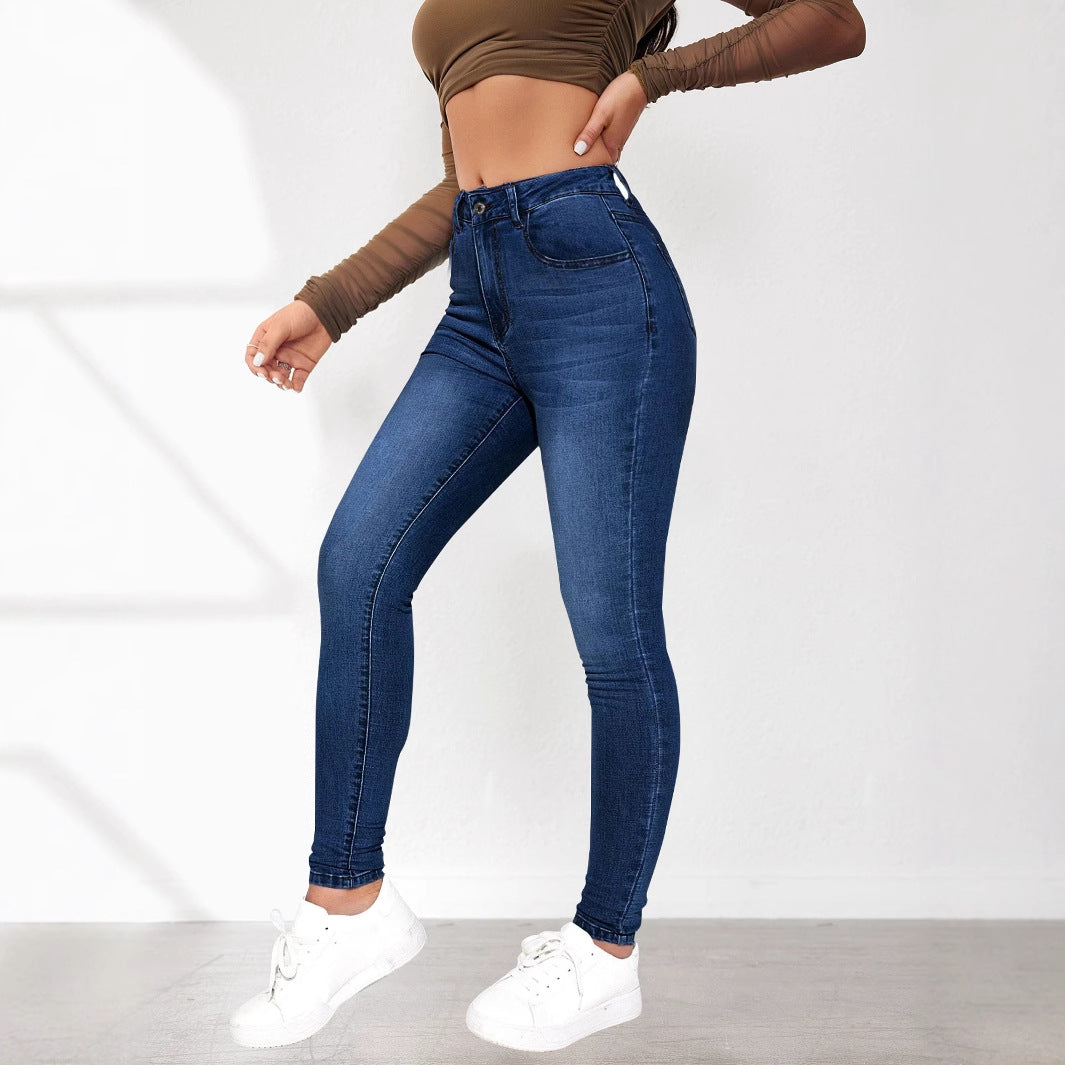 Damen Skinny Jeans mit hohem Bund und figurschmeichelndem Schnitt Krohn-e