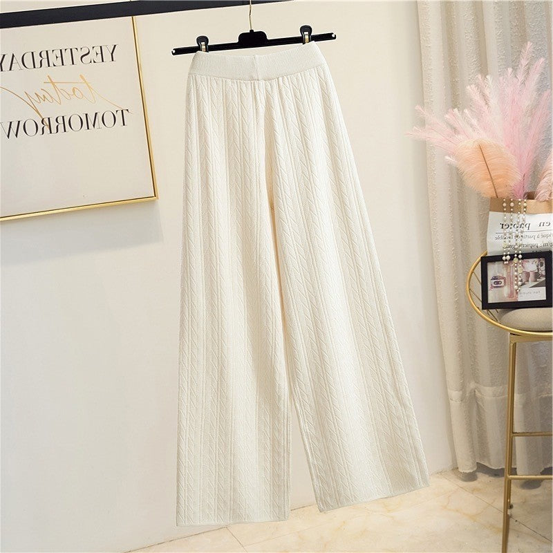 Damen Weite Strickhose mit Zopfmuster Krohn-e