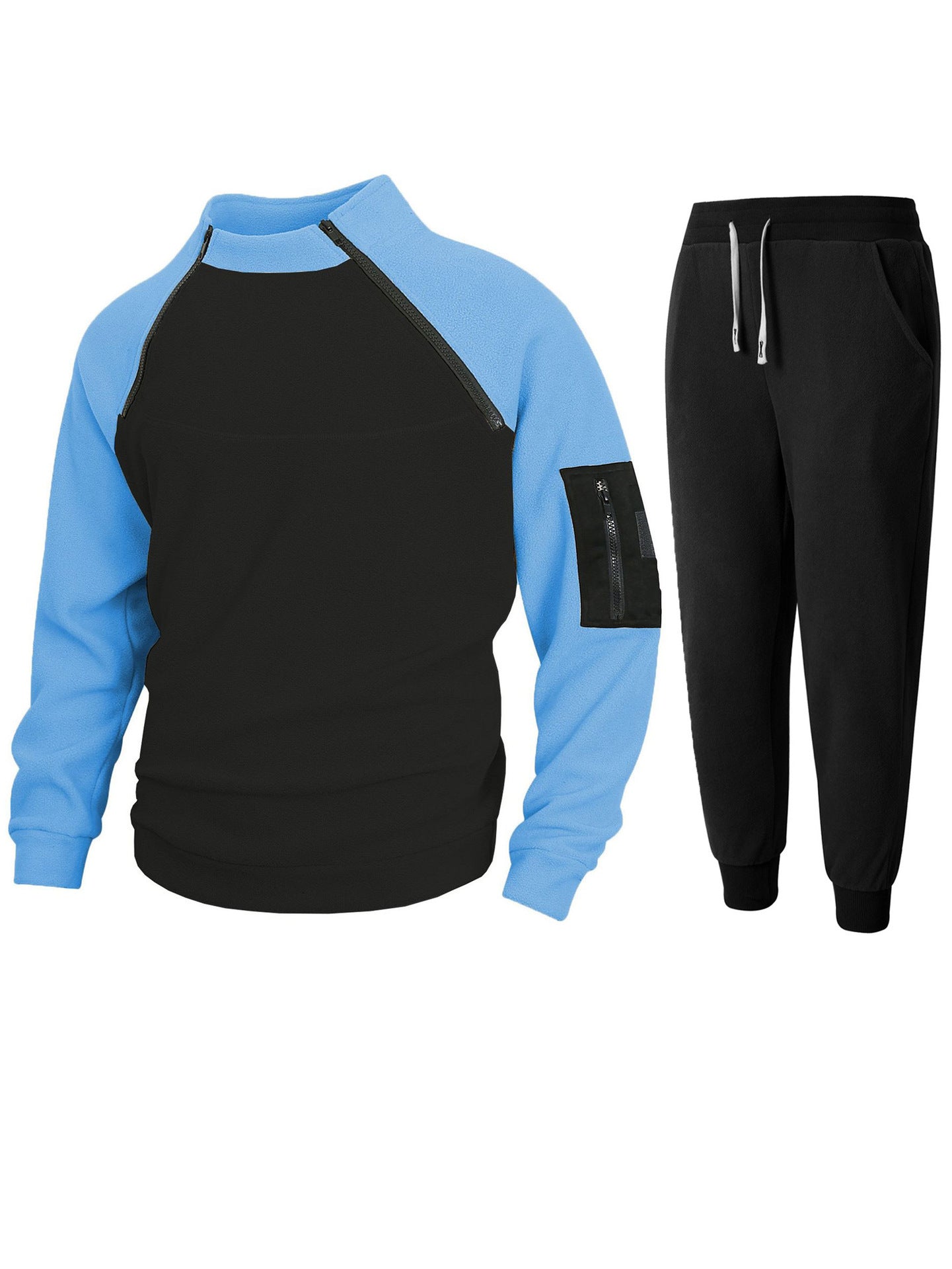 Herren Sportliches Oberteil mit funktionalem Reißverschluss und komfortabler Jogginghose Krohn-e