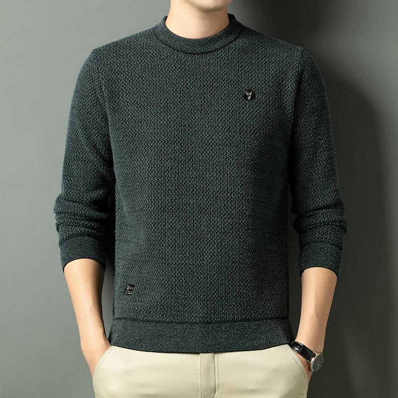 Herren Strukturierter Pullover mit Rundhalsausschnitt und hochwertiger Stricktextur Krohn-e
