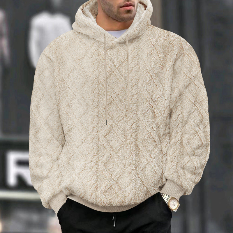 Herren Fleece Hoodie mit strukturiertem Design Krohn-e