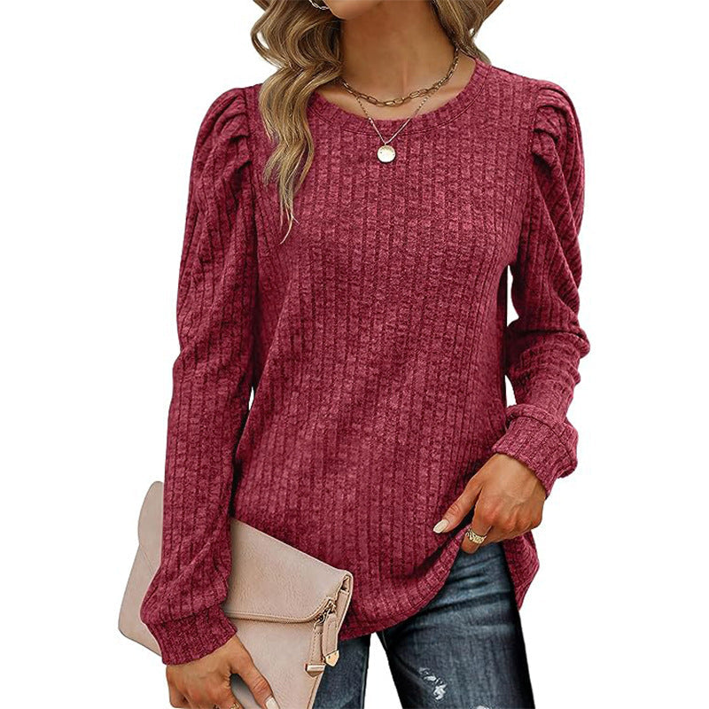 Damen stilvolles Pullover mit gerafften Ärmeln Krohn-e