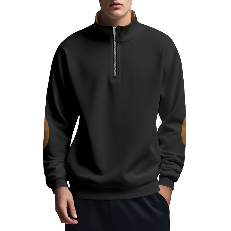 Herren sportlicher Pullover mit Stehkragen und Reißverschluss Krohn-e