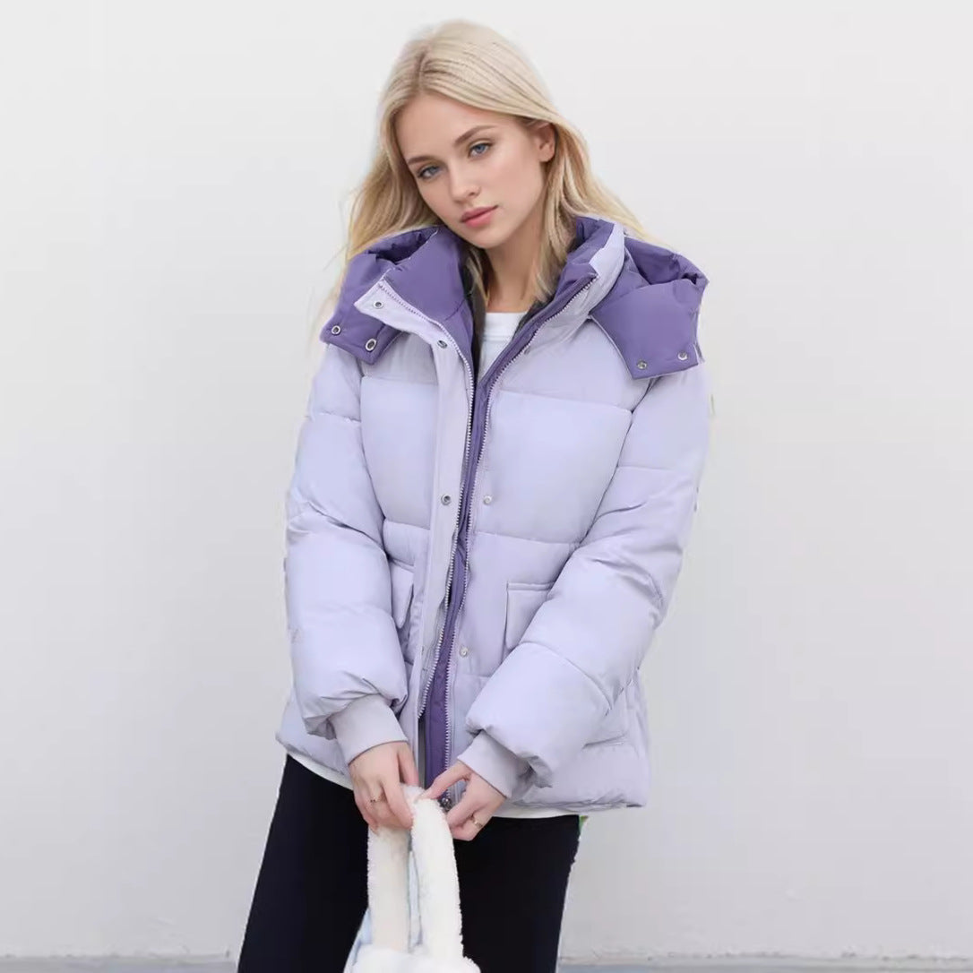 Damen gefütterte Pufferjacke mit großzügigen Taschen und abnehmbarer Kapuze Krohn-e