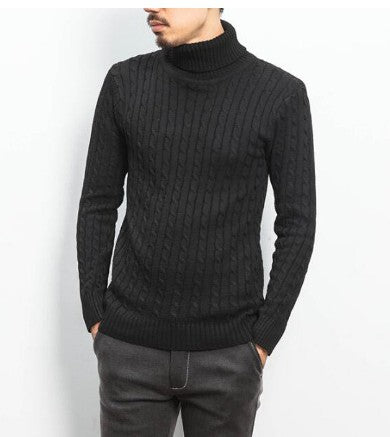 Herren modischer Rollkragenpullover mit strukturierter Strickoptik Krohn-e