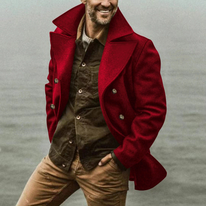 Herren Elegante Wool Peacoat Krohn-e