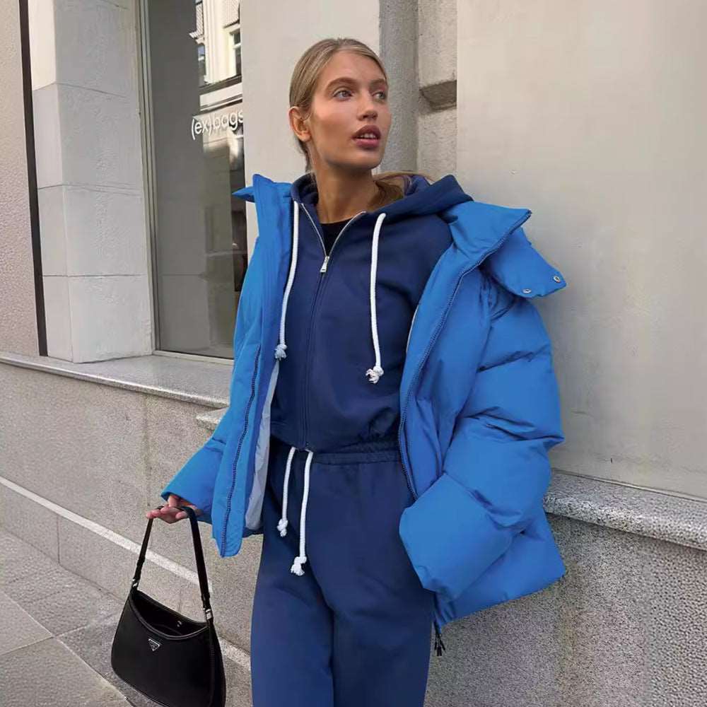 Krohn-e | Pufferjacke Braun Warme Winterjacke Angenehm