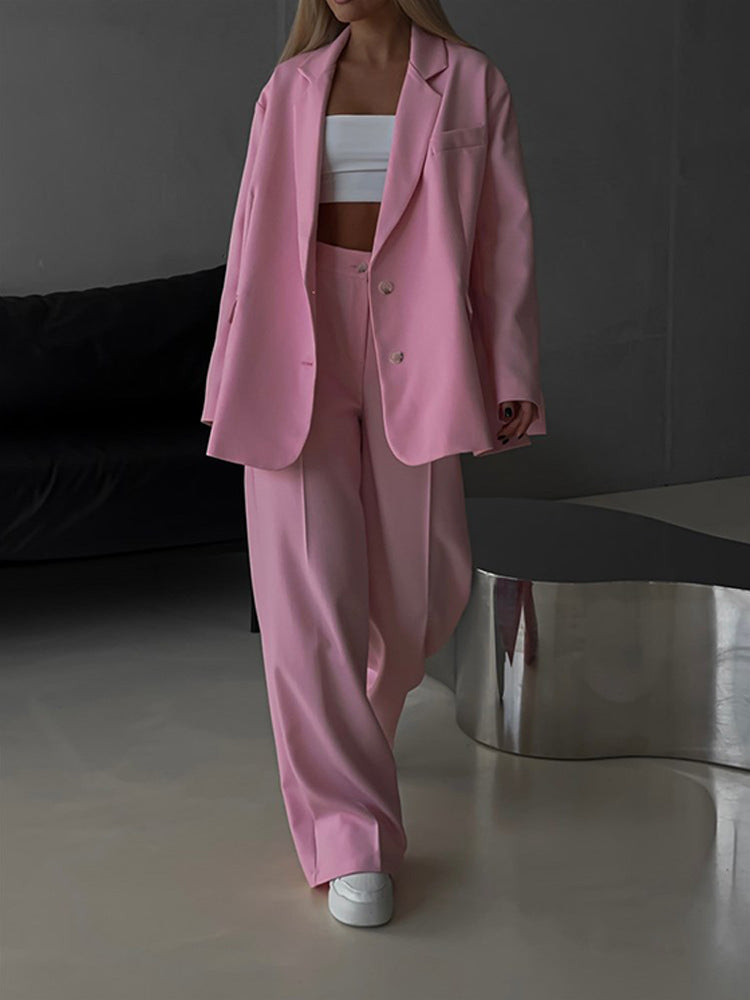 Damen elegantes Blazer-Set mit weitem Schnitt Krohn-e