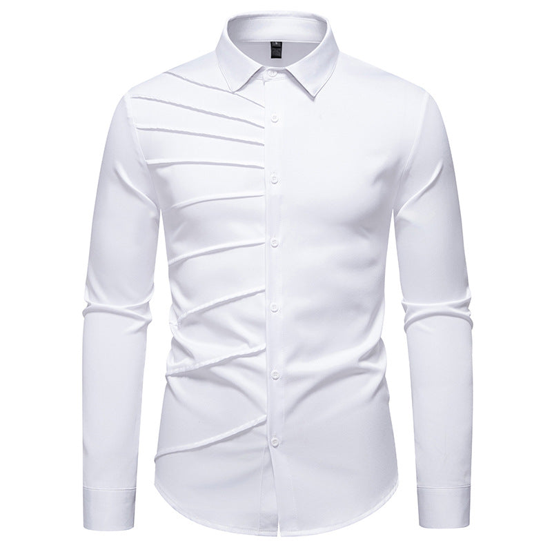 Herren Modisches Langarmhemd mit strukturiertem Design Krohn-e