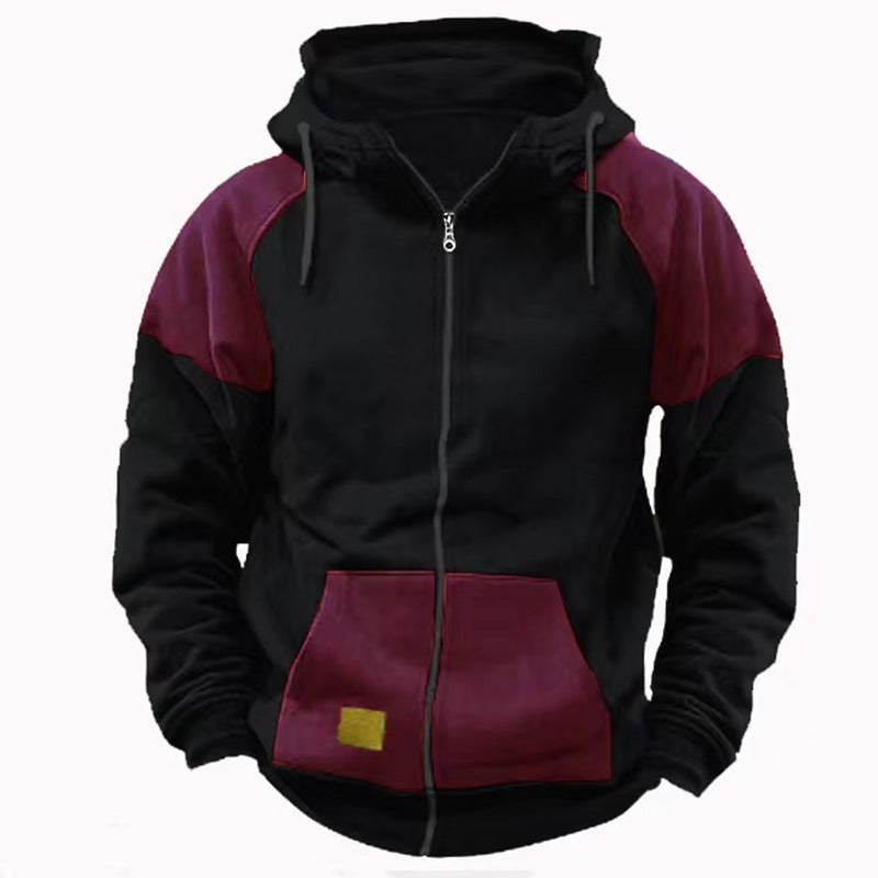 Herren sportliche Kapuzenjacke mit modischen Kontrastdetails Krohn-e