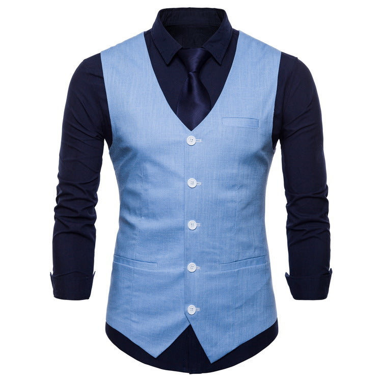 Herren elegante Anzugweste mit praktischen Taschen und detailliertem Design Krohn-e