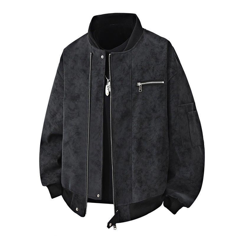 Herren Trendige Bomberjacke im Vintage-Look mit praktischem Reißverschluss und stylischen Details Krohn-e