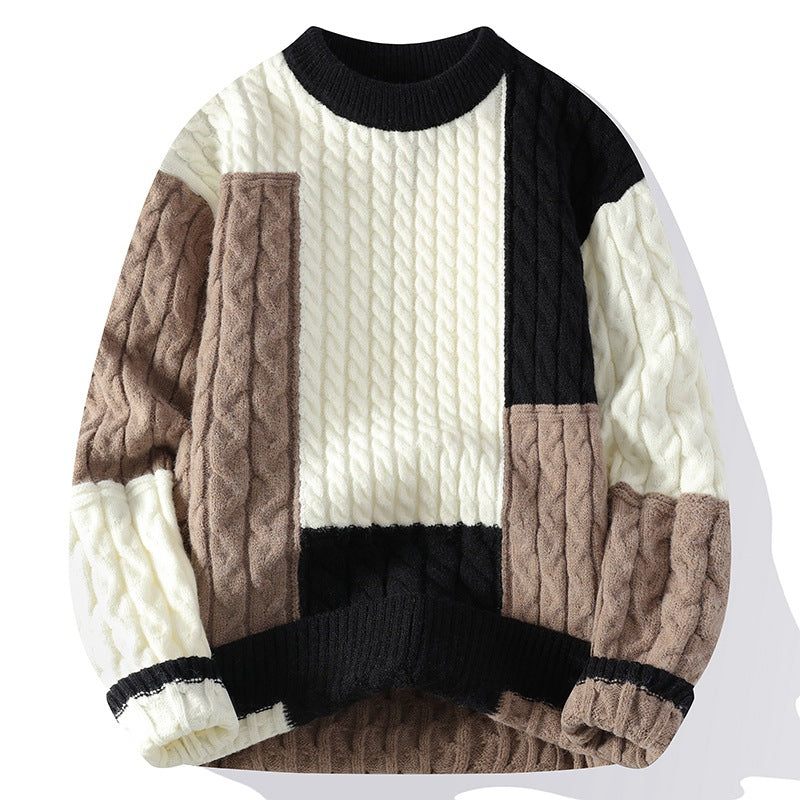 Herren modischer Pullover im Kabelstrickdesign Krohn-e