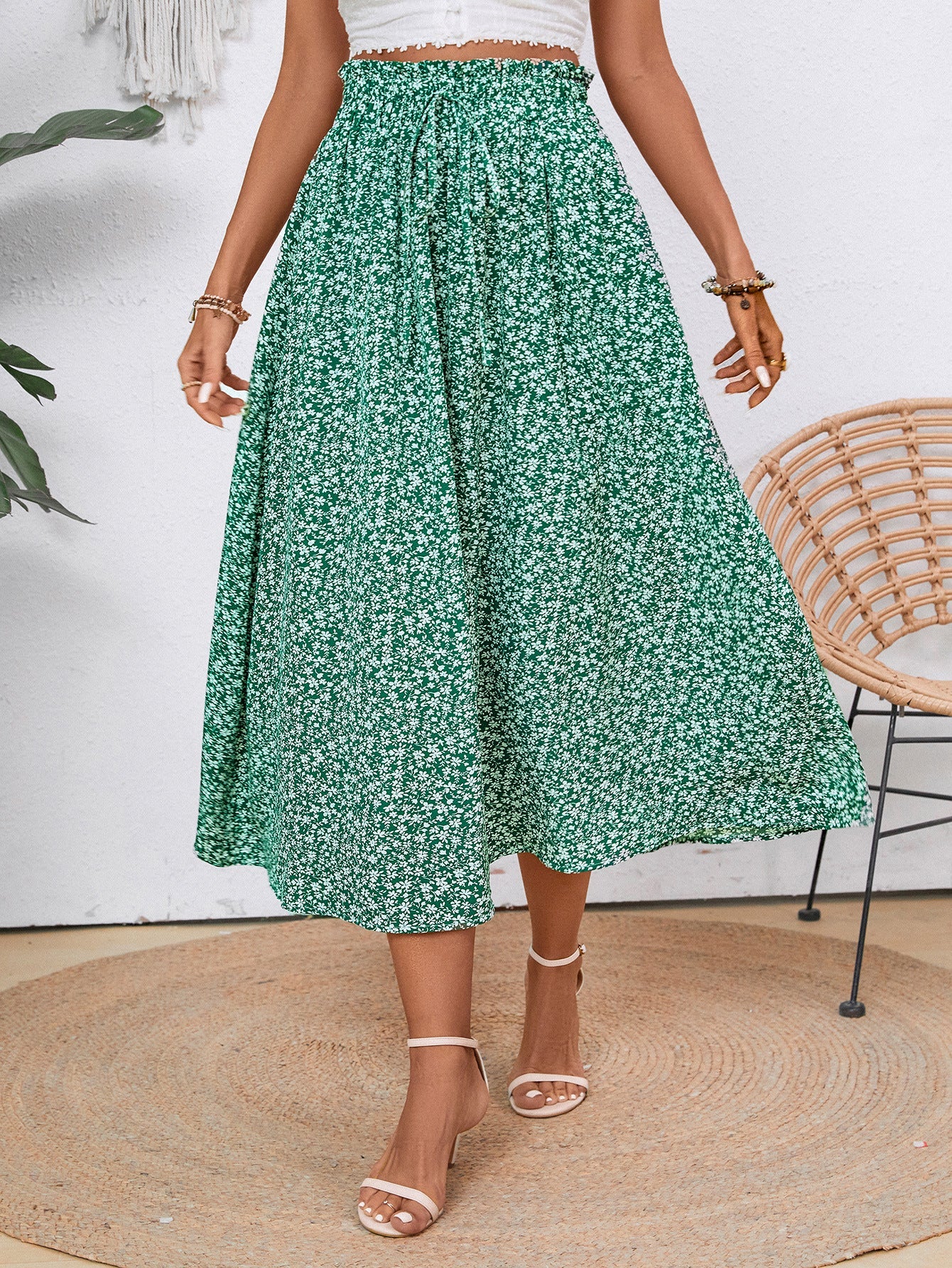 Damen Midi-Rock mit floralen Print Krohn-e