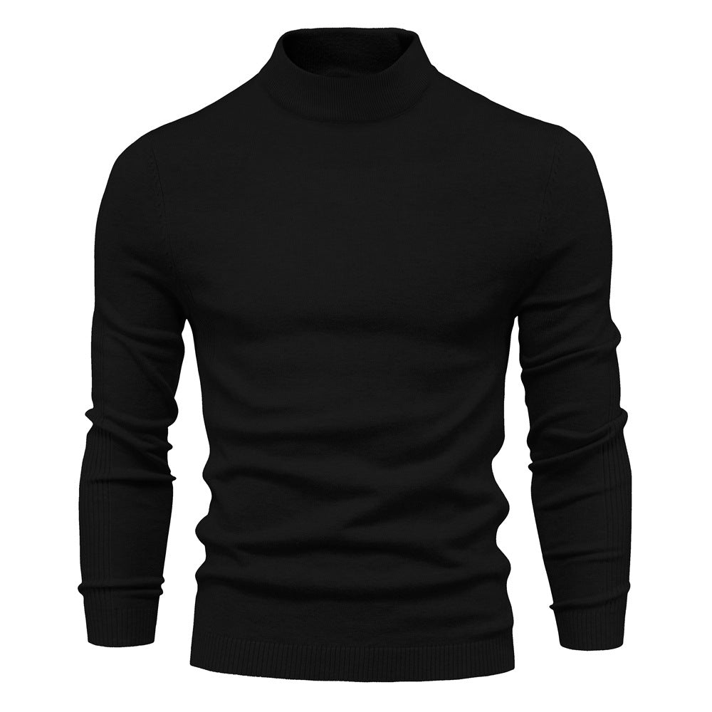 Herren komfortabler Rollkragenpullover aus weichem Strick Krohn-e