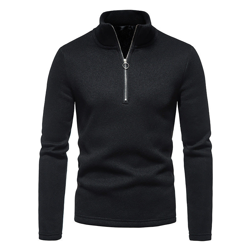 Herren sportlicher Pullover mit hohem Kragen und innovativem Reißverschluss Krohn-e