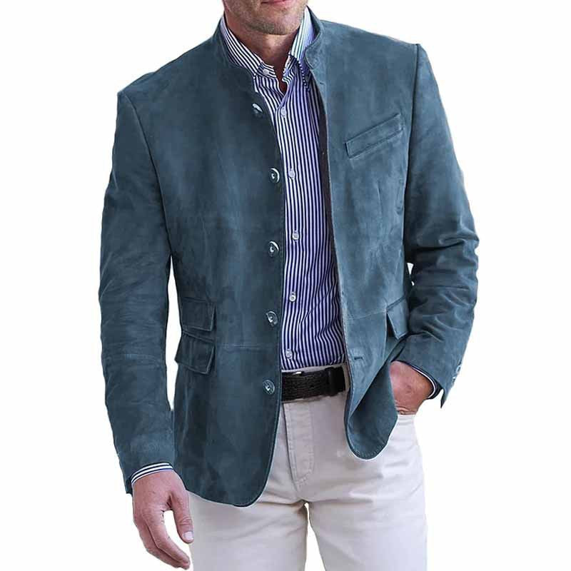 Herren Luxuriöse Wildlederjacke mit praktischen Taschen Krohn-e