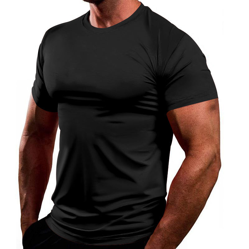 Herren Sportliches Basic T-Shirt aus atmungsaktiver Baumwolle Krohn-e