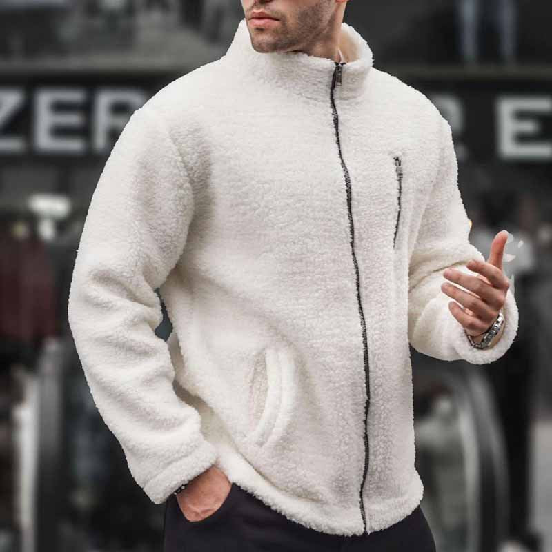 Herren kuschelige Fleecejacke mit praktischem Reißverschluss Krohn-e