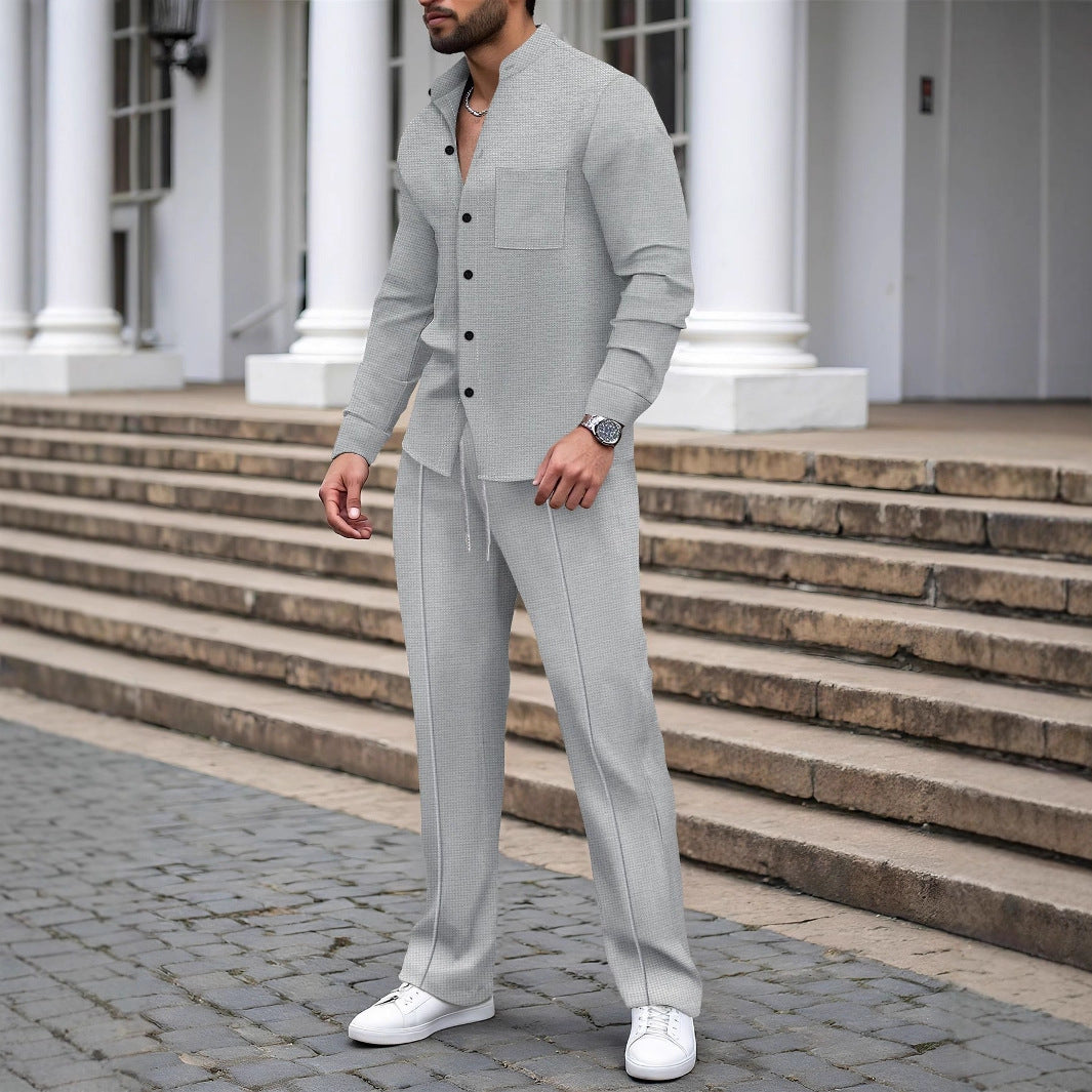 Herren elegante Karohose mit passendem Hemd Krohn-e